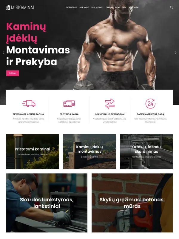 Sukurtas tinklalapis - Mirkaminai.lt